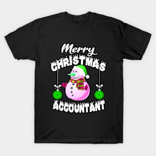 Merry Christmas  Accountant  Funny Gift Pajama Christmas T-Shirt